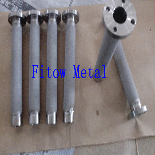 SS316L powder sintered filter tube with flange connection