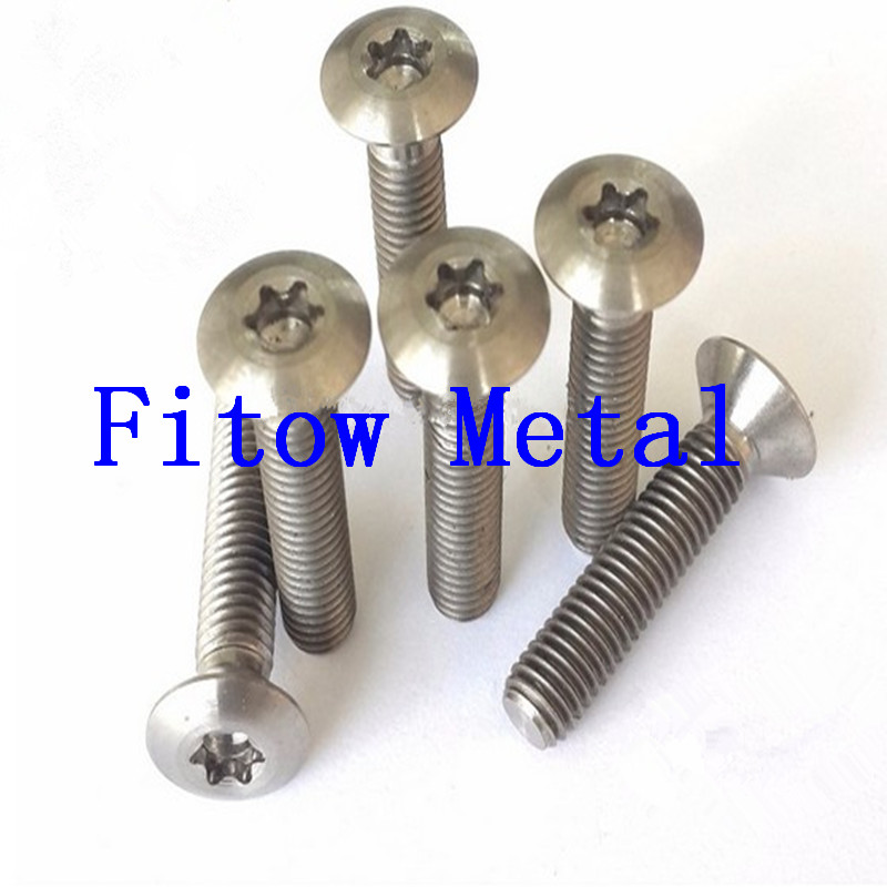 ISO 14584 titanium hexalobular socket raised countersunkhead screws