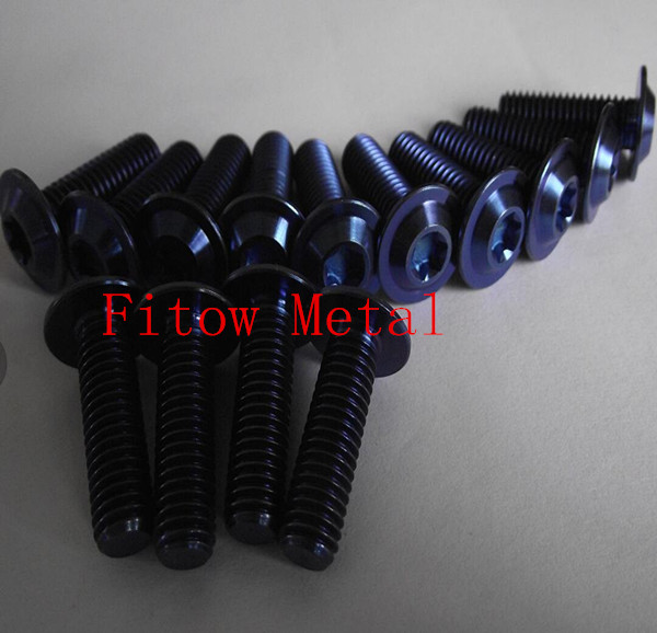 titanium alloy bolt for motorcycle M8*25 blue