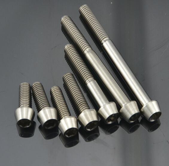 DIN912C Titanium Screw Bolts Allen Hex Tapered Head