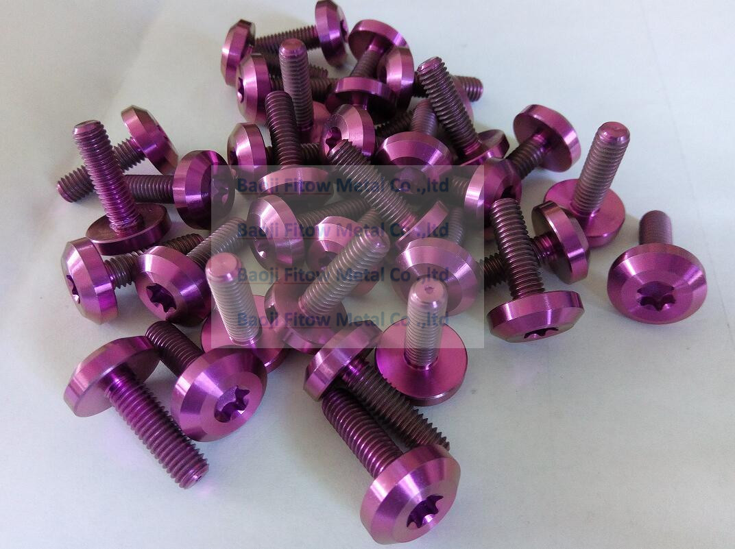  Grade5 Ti-6Al-4V Forged 64 Titanium BoltsM6*20 pink