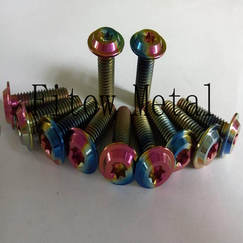 Anodized Colorful motor Titanium Bolts M8*25
