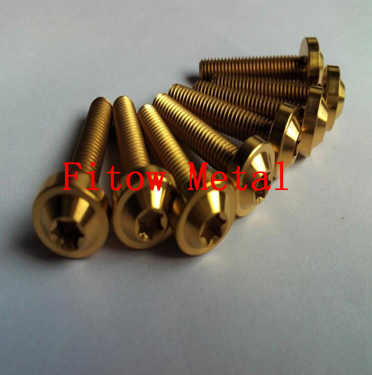 Titanium Grade 5 (Ti-6A14V) titanium racing motorcycle screw M8*30