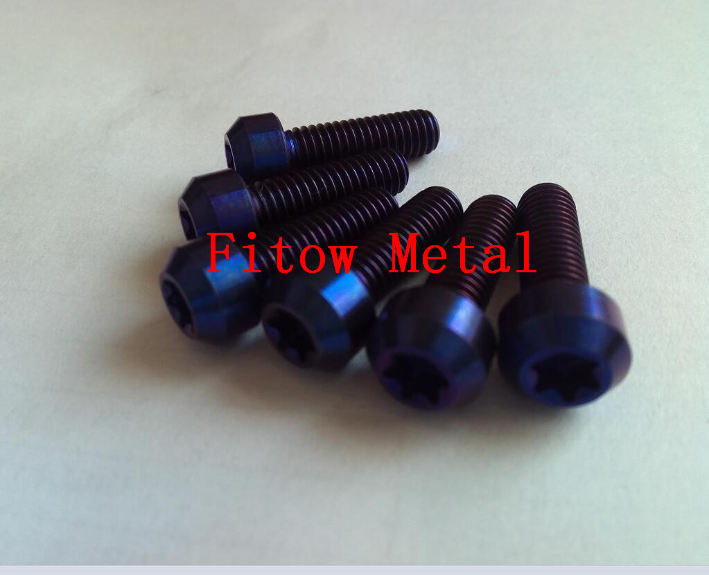 motorcycle titanium alloy bolts Blue Anodized GR5  M6*20