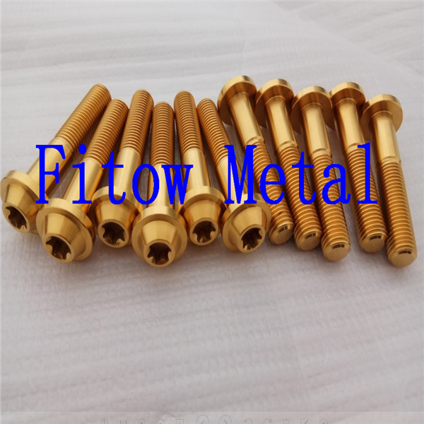 Titanium Nitride Pvd Coating Screw Bolt M10*50mm 