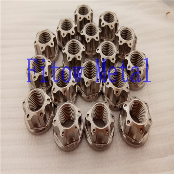 Grade 5 Titanium Axle Nut for Motorcycle Rear WheelTi6al4v M14