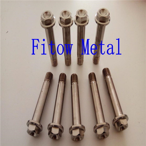 M10*51.5MM Din6921 Grade5 Titanium M10 Hex Flange Bolt 