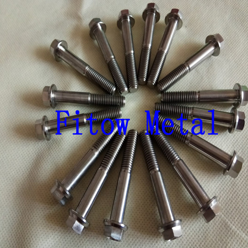 Hexagon Head Flange Screw Titanium Titanium Alloy Bolt M8*50 