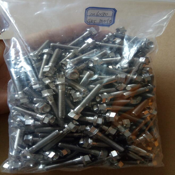 M6 x 30mm Titanium Alloy Screw Bolt Hexagon Flange Cap Screws