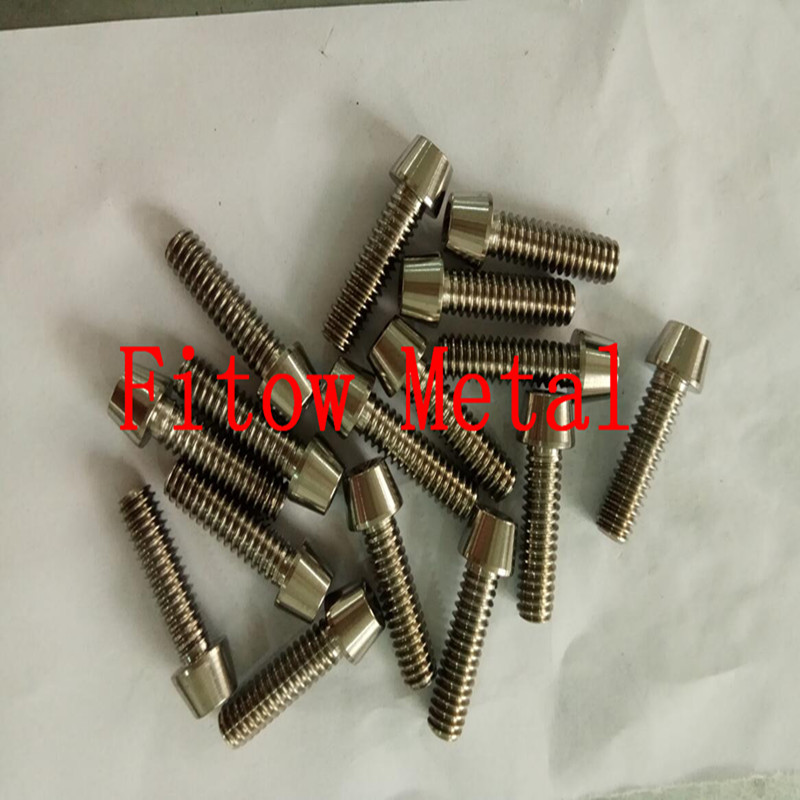 Ti6al4v TC4 Titanium Tapered Hex Socket Cap Bolts M5*20