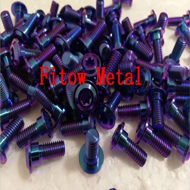 Anodized Titanium torx bolt racing bike & motorcycle M8*21