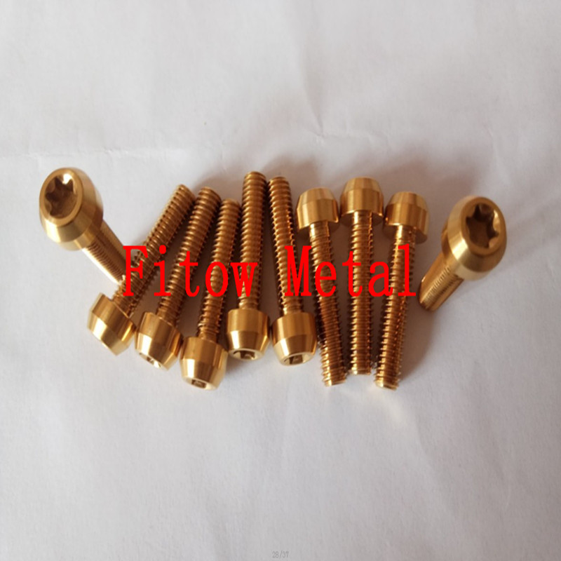 Titanium golden screws Grade 5 Ti6Al4V M6*25