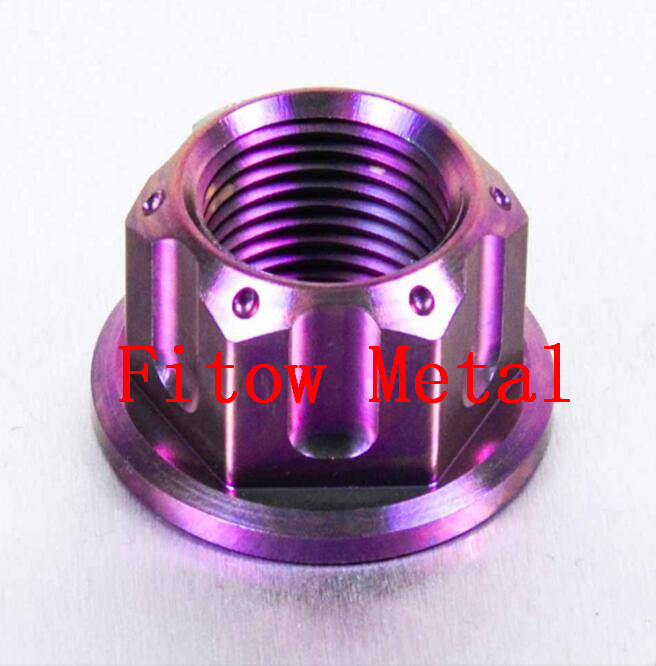 Gr5 titanium Front axle nut M20 M24