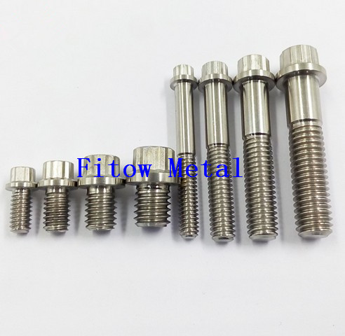 Titanium 12 point flange bolts Ti64