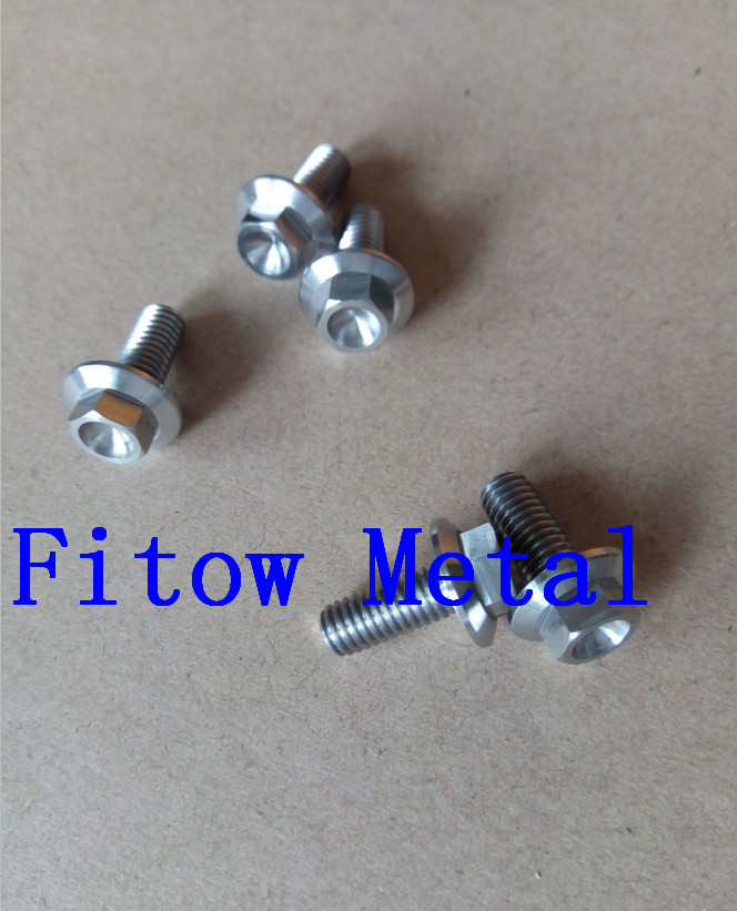 Race Titanium Ti Large Flanged Hex Head Bolt M6 *20