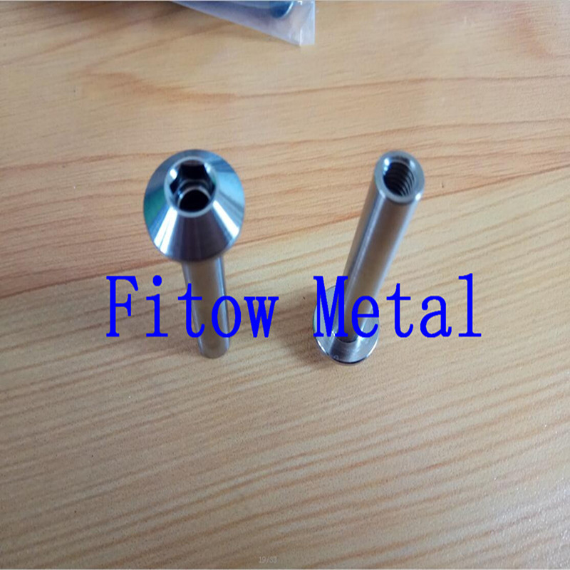 titanium hollow bolts tapered head M6*35mm