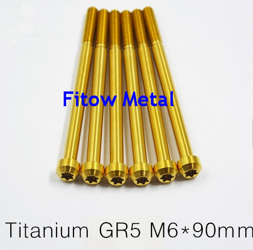 Torx Head M6*90mm Racing Titanium Bolt for Motorcycle