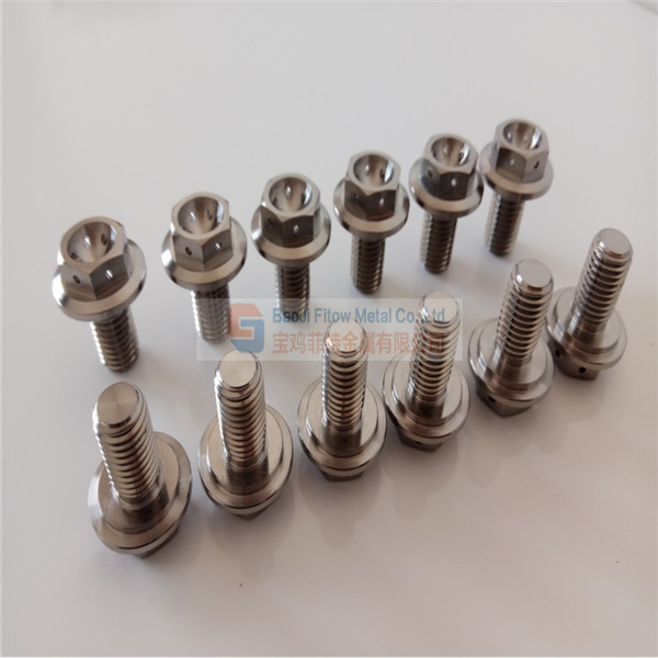 M10*20mm TITANIUM FLANGE BOLT RACE DRILLED 