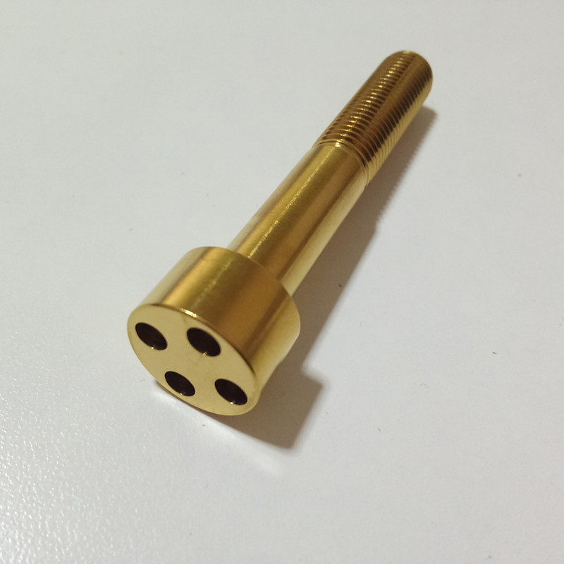 din912 titanium lock bolts burnt pvd gold m10