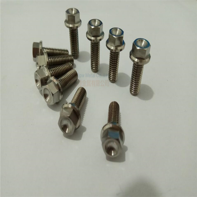 M6*17 Titanium M6 flange Bolts Metric Hex Head