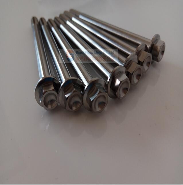  Titanium metal Gr5 grade 5 M8x 105 mm DIN 6921 Hex Head Flange  bolt