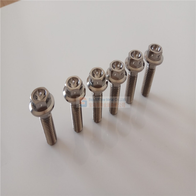  Gr5 (6Al-4V) Titanium Flange Head Bolts, Screw M10*30mm