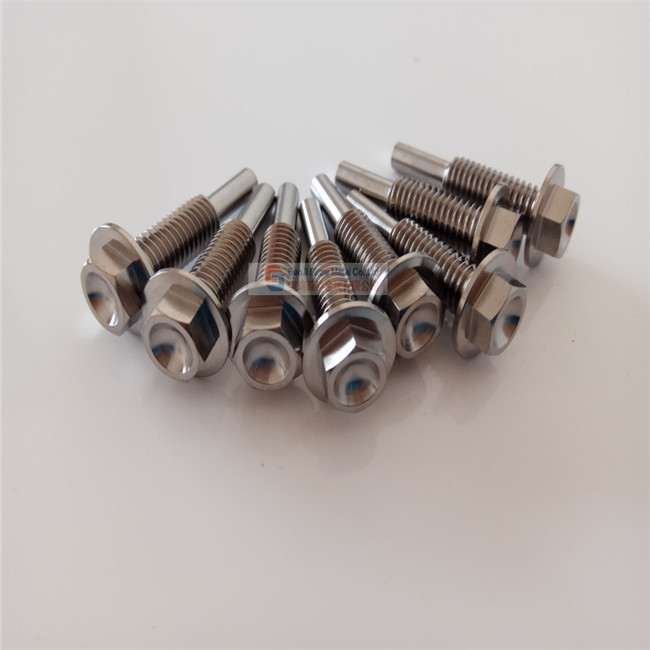 M8*35 Titanium Hex Head Flange Bolts Metric Titanium Bolts