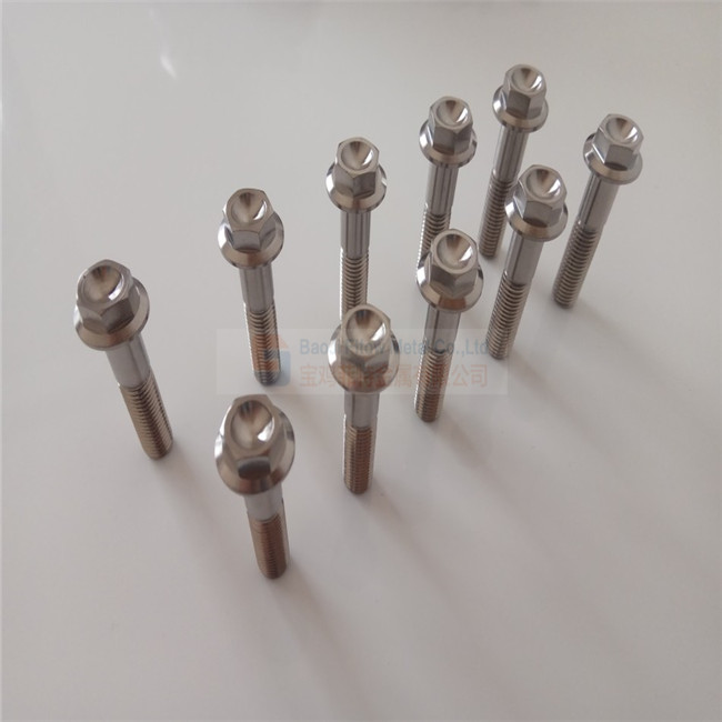 Titanium Ti Screw Bolt Socket Cap Hexagon Hex Flange bolt M6*40mm