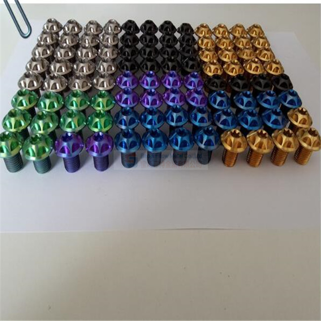 M6 M8 Titanium Torx CNC Milling Head Bolt Gold Anodized