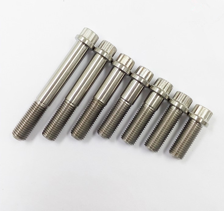  M10x1.25 rims bolts ,12 points titanium flange bolts for automobile