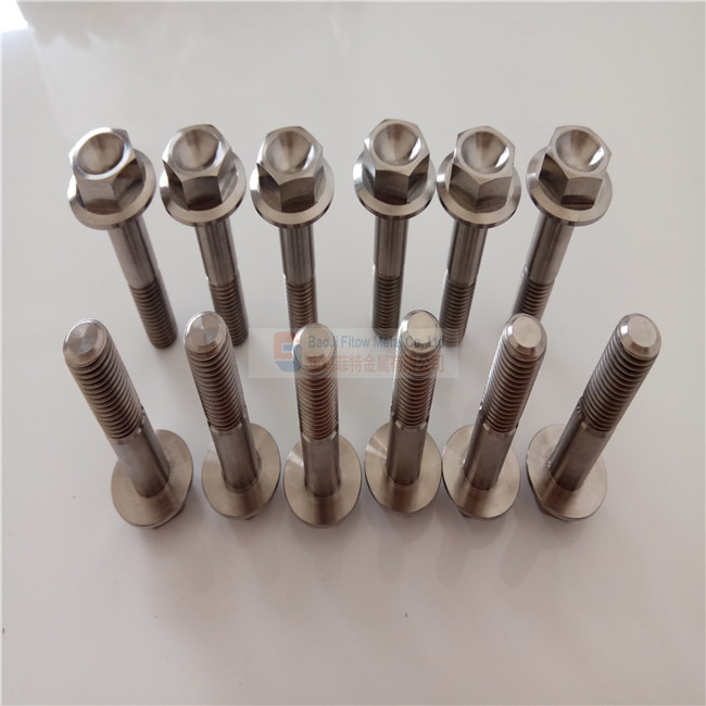 Titanium Bolts hex flange bolt - DIN 6921 / ISO 8102  M10*55