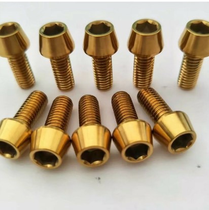  Din912 Titanium Motorcycle Bolt M6x20 Gold Hex Scoket Head Cap Screw Ti