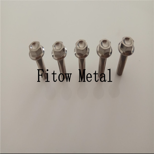  M5 X 20 Grade 5 Gr5 Ti6al4v Titanium flange head Bolt