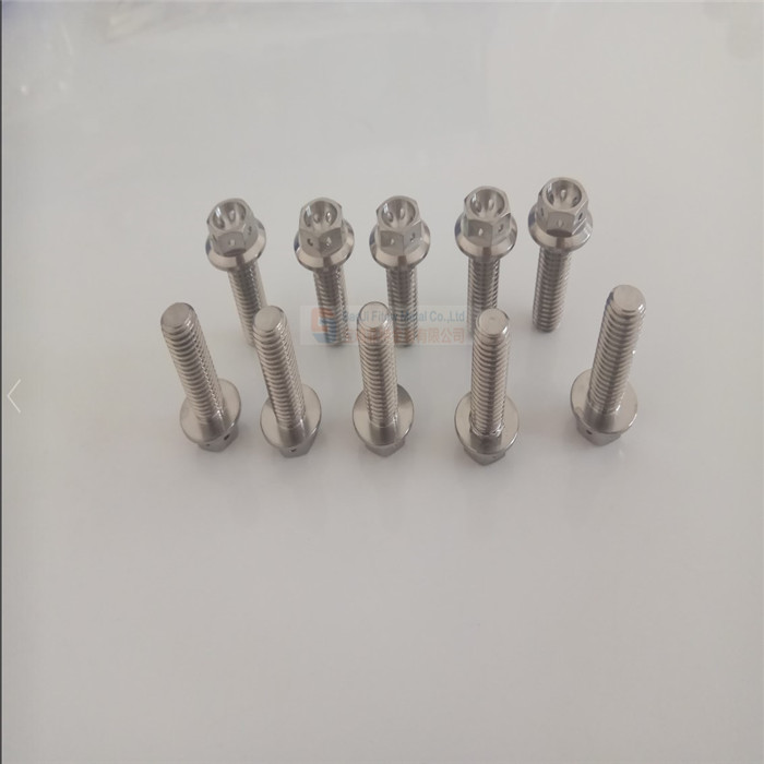 Titanium M8 Bolts  Metric Titanium Drilled Flange Bolt M8*25