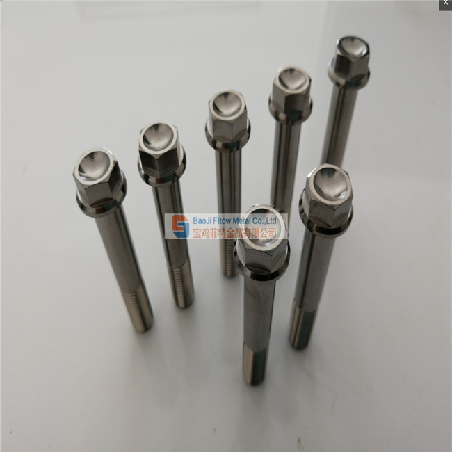 Titanium Ti-6Al-4V Grade 5 M10*65 X 1 5mm pitch Flanged Hexagon Head Bolts 